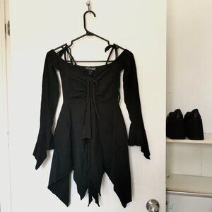 Current Mood, F is for fairies handkerchief dress, Black,  XXS